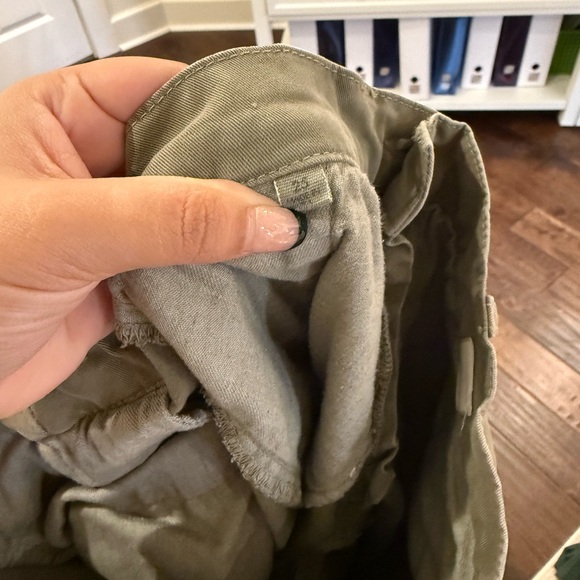 Crippen Trouser Pants Zipper Accents Army Green size 25 - Picture 4 of 10